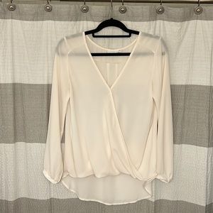 Lush brand women’s blouse, long-sleeved. Cream color, size M.